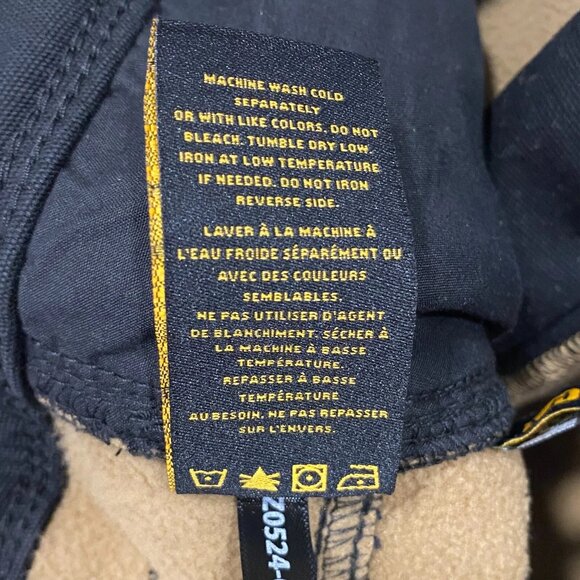 CAT Caterpillar Work Pants Mens 40 x 30 Black Canvas Fleece Lined Insulated - Picture 13 of 13